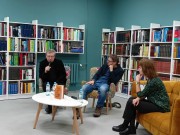 Spotkanie z Sinišą Kasumoviciem i Arturem Nowaczewskim w MBP w Skierniewicach 